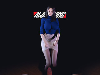 The young woman with eyes danced