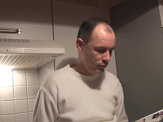 Blonde babe spreads legs as she gets fucked by a monster cock