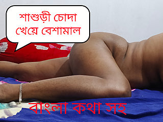 Indian mother-in-low fucked by son-in-low when she wearing her stepdaughters saree clear Sound