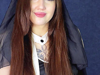 Nun Foot Fetish Sacred JOI and Finger Teasing