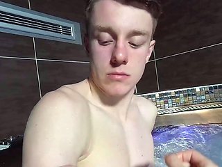 Hot Czech Twink gets Handjob his Big dick from Stranger