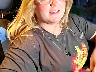 I Stripped Outside in My Car Showing My Huge Tits Rubbing Myself on My First Time Ever Movie