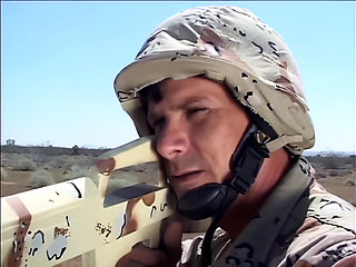 A Blonde Sexy Soldier Fucked Hard by a Big Cock Outdoors