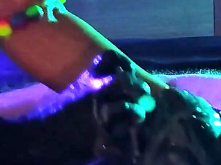 Glow Fisting 3 Extreme Massive Dildo Pegging Adelina Noir Pegging Fistdude with a Massive Dildo