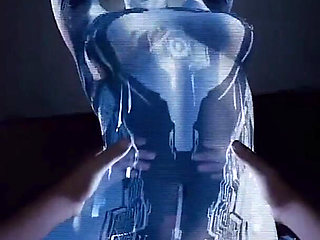 Tight Ass Pussy Cortana Getting Her Digital Bald Pussy Fucked