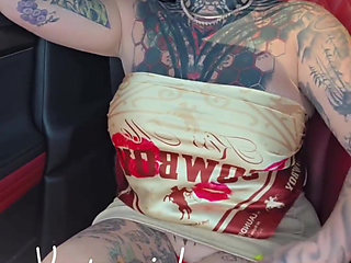 StepMom Catches StepSon Touching Himself in the Car with Her.