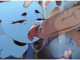 Gumball Nicole Gives Herself To A Crowd Of Fans With Big Cocks Right On Her Marital Bed And Records Everything For Her Husband[eng Sub] With Car Toon