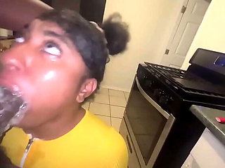 My Stepsister Fiji Sucks BBC Dick - Blowjob & Doggystyle with Curvy Ebony Slut