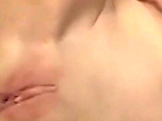 Skinny Brunette Sucks Throbbing Cock and Fingers Dripping Pussy