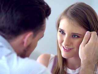 Pretty girl with a tight wet pussy gets banged in bed