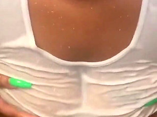 Hubby Pissing All Over My Big Boobs