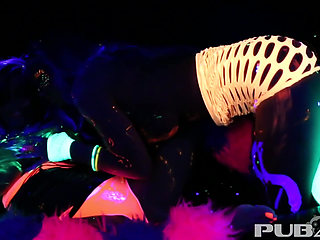 Black-light rainy night with Abigal Mac & Ava Addams
