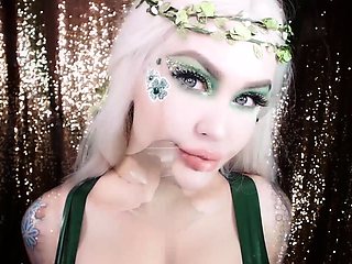 Blonde Chikita shows off her big boobs and bush