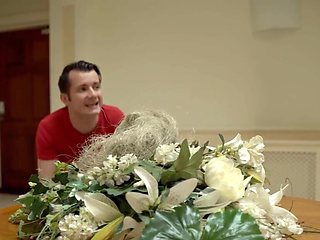 Frisky blonde housewife milks and rides her brother-in-law