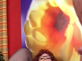 Picked up redhead mature gets fucked and jizzed on tits