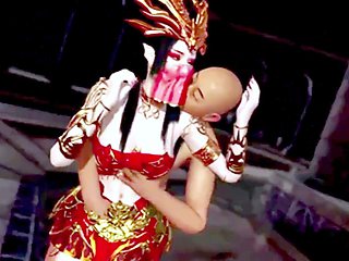 Internal cumshot in a wild animated cartoon fantasy