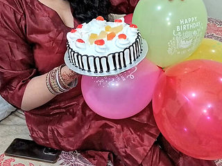 Indian Sis-in-Law Birthday Sex with Hindi Audio - QueenbeautyQB Big Tits, Blowjob, Creampie