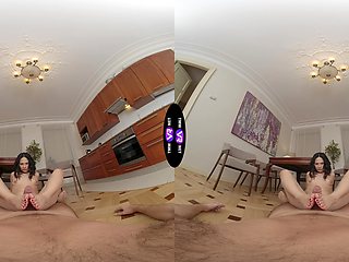 Dirty Roxy in VR gets a wild feet-fueled pounding
