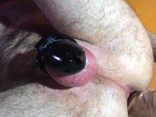 Big realistic dildo fucks my ass hard