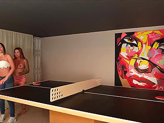 Afternoon of Pin Pong with Sara Blonde Ends with Threesome, While My Boyfriend Is Not There