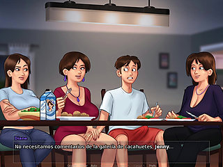 Aunt-in-law at Family Dinner Ends Up Tempting Landlady's Stepson - Summertime Saga