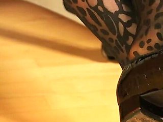 Leopard Tights & Black Pumps - Slow Shoeplay & Dangling Seduction