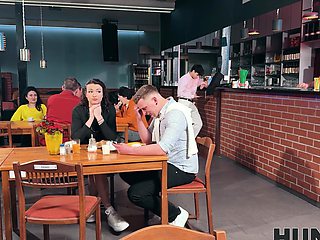 Alexander Tda and Charlotte Grey in a wild cuckold toilet session