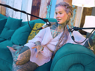 I talk about A - authentic - ASMR - Podcast - Talking - tattoo girl model goth punk dreadlocks