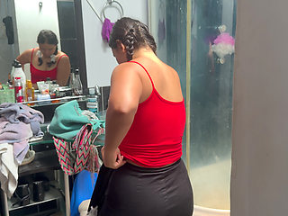 The Stepson Fucks the Ass of the Maid Hired by His Stepmother