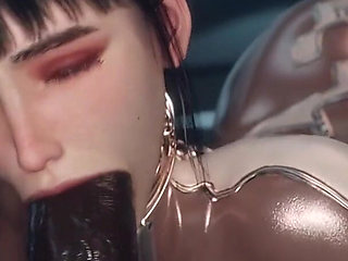 Madruga3d Intense Hardcore Sex: Busty White Woman with Tight Ass Passionately Fucked by Massive Black Cock, Deep Throat