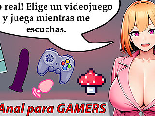 Spanish audio JOI - Watch out! For gamers who love anal, don't miss this perverse JOI.