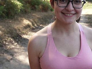 Amateur Teen Sports Buddy Gives Blowjob and Takes Creampie in Forest - Homemade Spanish 4K Porn