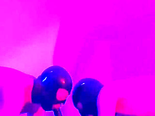 Pegging Our Slaves While They Suck a Double-ended Dildo