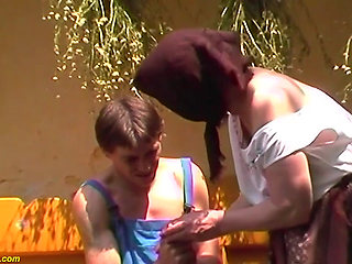 78 years old BBW stepmommy outdoor fucked