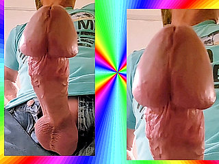 Twink Shows Close up of Big Cock and Big Cumshot