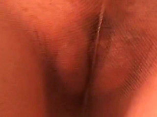 Blonde Freak Pulls Her Hose Tight to Show Her Hairy Snatch