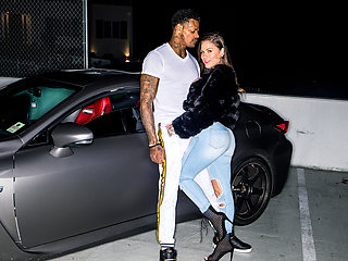 Tattooed PAWG with fake tities takes BBC in mouth, pussy, and ass