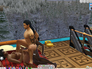 Sexy Sims in Hot in a mansion