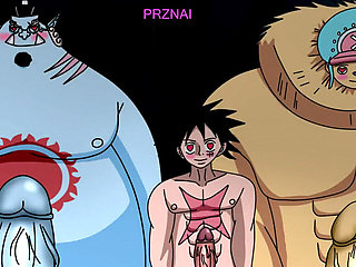 Horny Bonney Had Group Sex with Luffy, Jinbe and Chopper on Egghead Island one Piece