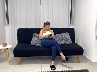 I Accidentally Cummed on My Stepsister's Tits When We Were Home Alone