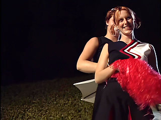 A Night Bath for Two Cheerleaders Eager to Lick Cunilingus