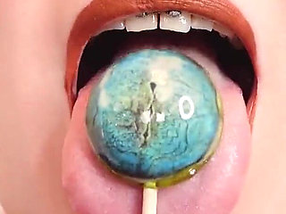 Asmr Video: Lipstick, Mesh Gloves and Lollipop