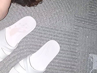My Cuckold Slave Cum on My Slipper