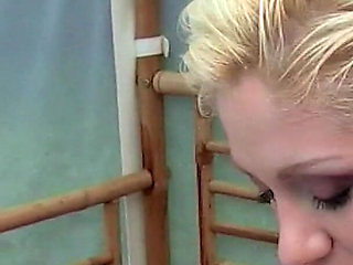 Blonde Poolside Tease with Toy and Footjob Ecstasy