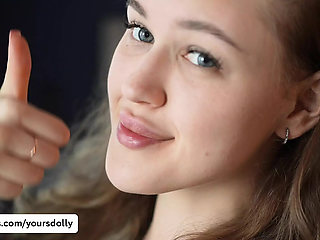 Naked Housework. Bedroom Cleaning With a Sexy Babe in a Sheer Robe and No Panties. Yours Dolly