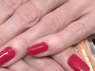 Classic Elegant Red Fingernails in the Afternoon, Lady Victoria Valente
