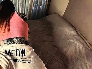 Fucked a hot girl next door at her apartment POV