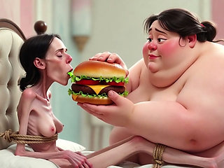 Extremely Skinny Vs Massive SSBBW Feeding Session