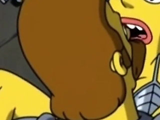 Slut in Chains Takes His Cum. Erotic Fantasy. Cartoon Parody of the Simpsons
