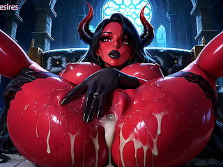 Busty 3D Demon Girl Gets Fucked Hard and Facialized with Huge Cumshot - AI Hentai